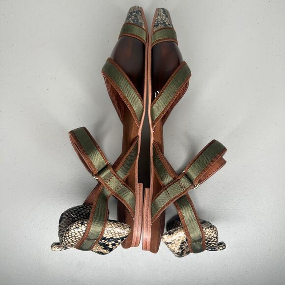 Jeffrey Campbell Python Pointed Toe Flats Size 6 - Picture 6 of 9